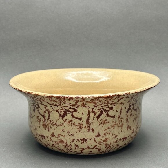 Vintage RRP Co. Robinson Ransbottom Pottery Co. Brown Spongeware Stoneware Bowl - Picture 1 of 7
